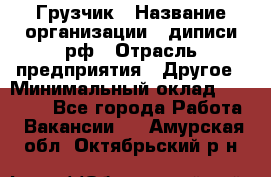 Грузчик › Название организации ­ диписи.рф › Отрасль предприятия ­ Другое › Минимальный оклад ­ 13 500 - Все города Работа » Вакансии   . Амурская обл.,Октябрьский р-н